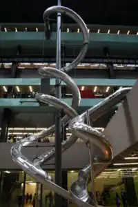 Carsten Höller. Test Site, Tate Modern, 2006. Members of public slid down as much as five stories inside tubular slides.