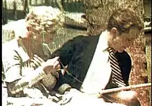 Image 25A surviving two-color-component image from the first Technicolor feature film, The Gulf Between (1917) (from History of film technology)