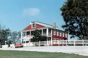 1970s photograph of the "Old Slave House" built by John Hart Crenshaw.