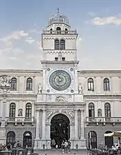 The Astronomical clock, as seen from Piazza dei Signori