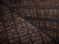 View of the under-side of wood shingle roof installed on strapping. Tranby House, Western Australia