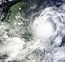 A satellital image of Tropical Storm Matthew