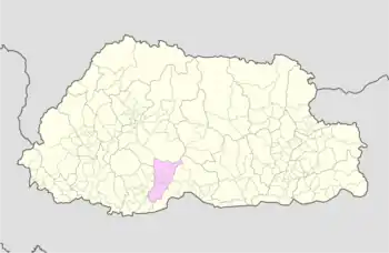 Location of Phuentenchu Gewog