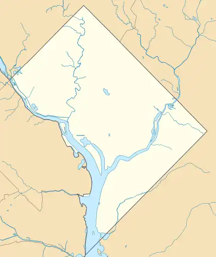 Map showing the location of George Mason Memorial