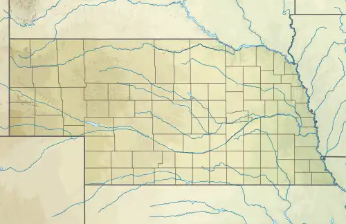 Location of the mouth of Logan Creek in Nebraska