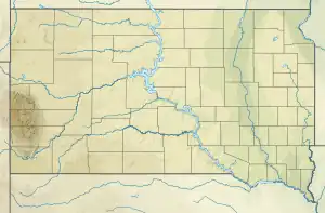 Location of Flat Lake in South Dakota, USA.