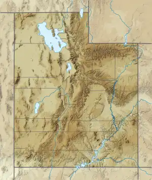 Map showing the location of Hyrum State Park