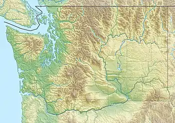 Map showing the location of Chickamin Glacier