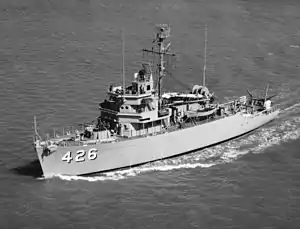 USS Conflict (MSO-426) underway, circa 1954.