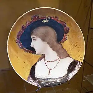 Plate, decorated by Paul Helleu, 1884, Musée Unterlinden, Colmar