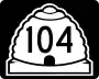 State Route 104 marker