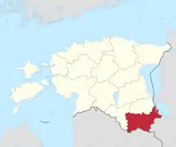 Location of Võru County