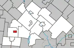 Location within Le Val-Saint-François RCM.