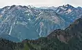 Mt. Skokomish (left) and Mt. Stone (upper right) seen from Mt. Ellinor