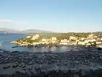 View of Kasiopi village from the castle