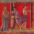 The Villa of the Mysteries in Pompeii was a showcase for the expensive vermilion pigment made from ground cinnabar.