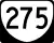 State Route 275 marker