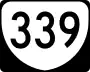 State Route 339 marker