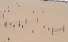 Image 29Public beach volleyball courts in Santa Monica, where the modern two-man version originated. (from Beach volleyball)