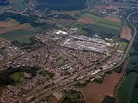 An aerial view of Thourotte