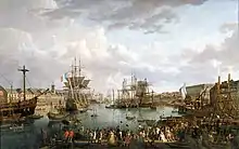 Vue du port de Brest by Jean-François Hue