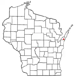 Location of Forestville, Wisconsin