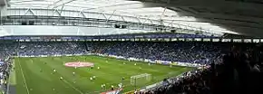 Leicester City's stadium, the King Power Stadium, from the inside