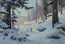 Walter Moras: Snowy Forest Landscape