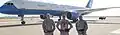 California State Military Reserve guardsmen provide security for Air Force Two.