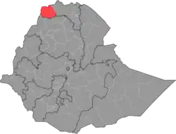 Western Zone location in Ethiopia