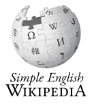 Wikipedia logo showing "Simple English Wikipedia" in English