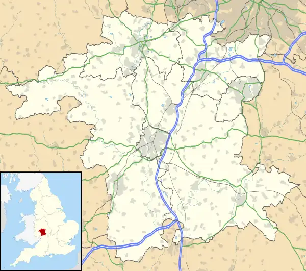 Lickey is located in Worcestershire