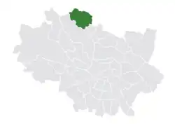 Location of Świniary within Wrocław