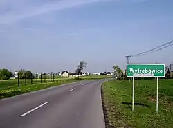 Entrance to the Village of Wytrębowice, Poland