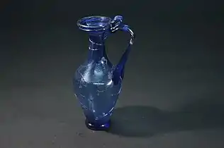 Blue glass flask