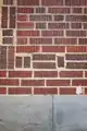 Tapestry brick patterning close up