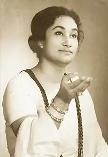 Portrait of a woman wearing sari