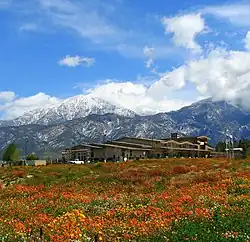 Yucaipa City Hall, with San Bernardino Peak in the background