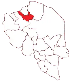 Location of Zarand County in Kerman province