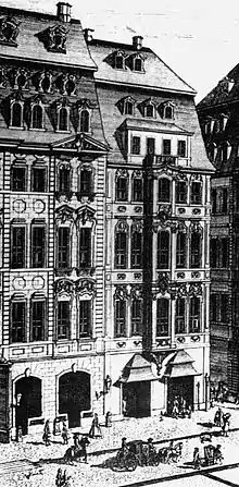 Image 5Café Zimmermann, Leipzig (engraving by Johann Georg Schreiber, 1732) (from History of coffee)