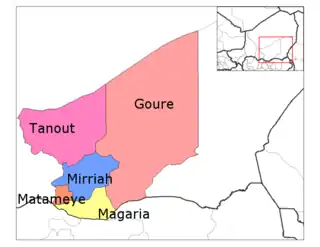 Mirriah Department location in the region