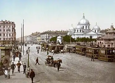 The Church of the Sign on Znamenskaya Square (built in 1794–1804), demolished in 1940