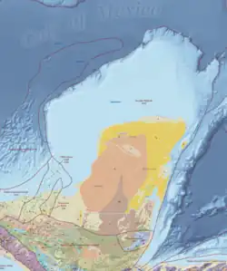 Maya Block / detail of 2006 map by French & Schenk / via USGS